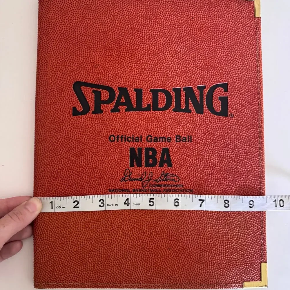 Spalding Official Game Ball NBA Leather Portfolio Binder David Stern Basketball